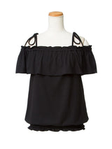 【メール便】肩紐取り外しOK♪オフショル&ベア6wayフリルトップス