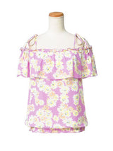 【メール便】肩紐取り外しOK♪オフショル&ベア6wayフリルトップス