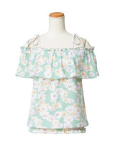 【メール便】肩紐取り外しOK♪オフショル&ベア6wayフリルトップス