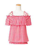 【メール便】肩紐取り外しOK♪オフショル&ベア6wayフリルトップス