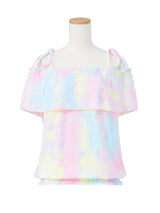 【メール便】肩紐取り外しOK♪オフショル&ベア6wayフリルトップス