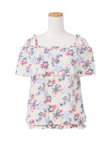 【メール便】肩紐取り外しOK♪オフショル&ベア6wayフリルトップス