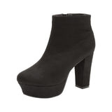 10.5cmチャンキーヒール最強美脚ショートブーツ【大きいサイズ有】