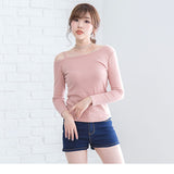 【メール便】ワンショルリブ長袖Tシャツ【ロンT】