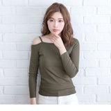 【メール便】ワンショルリブ長袖Tシャツ【ロンT】