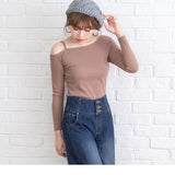 【メール便】ワンショルリブ長袖Tシャツ【ロンT】