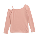 【メール便】ワンショルリブ長袖Tシャツ【ロンT】