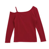 【メール便】ワンショルリブ長袖Tシャツ【ロンT】