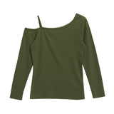 【メール便】ワンショルリブ長袖Tシャツ【ロンT】