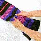 【メール便】フロントキラキラジップリブニットワンピ