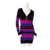 【メール便】フロントキラキラジップリブニットワンピ