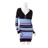 【メール便】フロントキラキラジップリブニットワンピ