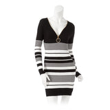 【メール便】フロントキラキラジップリブニットワンピ