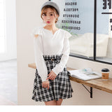 【メール便】袖開きレースハートネックパフスリーブトップス