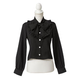 【メール便】ボウタイリボンフリルブラウス