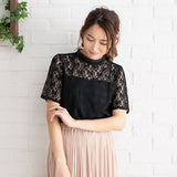 【メール便】レースプチハイ半袖トップス