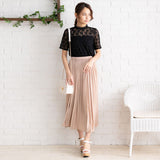 【メール便】レースプチハイ半袖トップス