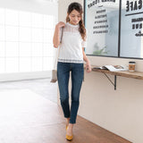 【メール便】レースプチハイ半袖トップス