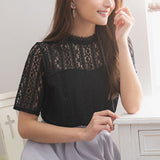 【メール便】レースプチハイ半袖トップス