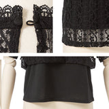 【メール便】レースプチハイ半袖トップス