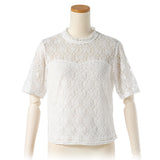 【メール便】レースプチハイ半袖トップス