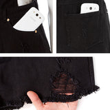 デニムショートパンツサロペット【オールインワン】【M~LL】