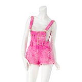 デニムショートパンツサロペット【オールインワン】【M~LL】