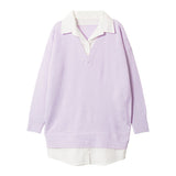 シャツレイヤードダーリンニットワンピース【S~L】