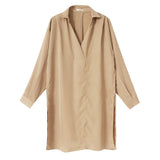 オーバーサイズスキッパーシャツチュニックワンピース