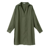 オーバーサイズスキッパーシャツチュニックワンピース