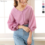 ツイストスリーブオーバーサイズスキッパーシャツ