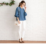 ツイストスリーブオーバーサイズスキッパーシャツ