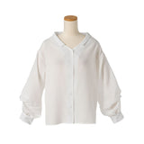 ツイストスリーブオーバーサイズスキッパーシャツ