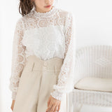 【メール便】レースプチハイパフスリーブトップス