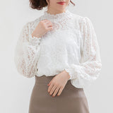 【メール便】レースプチハイパフスリーブトップス