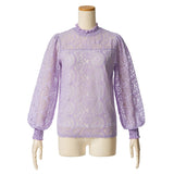 【メール便】レースプチハイパフスリーブトップス