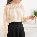 【メール便】レースプチハイパフスリーブトップス