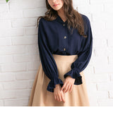 テーラードバルーンスリーブシャツブラウス