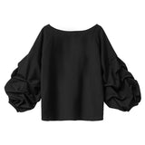 【メール便】ボリュームタックスリーブブラウス