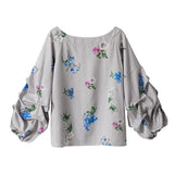 【メール便】ボリュームタックスリーブブラウス