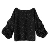 【メール便】ボリュームタックスリーブブラウス