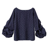 【メール便】ボリュームタックスリーブブラウス