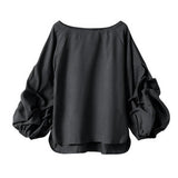 【メール便】ボリュームタックスリーブブラウス