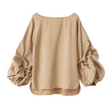 【メール便】ボリュームタックスリーブブラウス