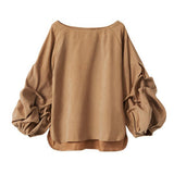 【メール便】ボリュームタックスリーブブラウス