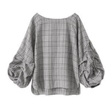 【メール便】ボリュームタックスリーブブラウス