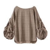 【メール便】ボリュームタックスリーブブラウス