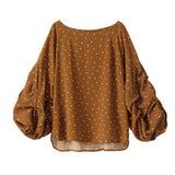 【メール便】ボリュームタックスリーブブラウス