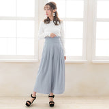 ビンテージマットサテンタックボタンクロップドワンドパンツ