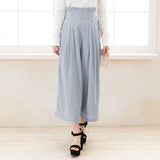 ビンテージマットサテンタックボタンクロップドワンドパンツ